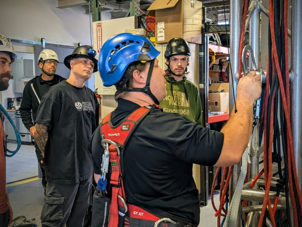Basic Rigging 101 class for Rhino team members in Denver. Karl Jones in foreground.